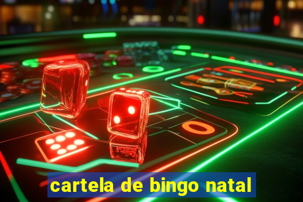 cartela de bingo natal